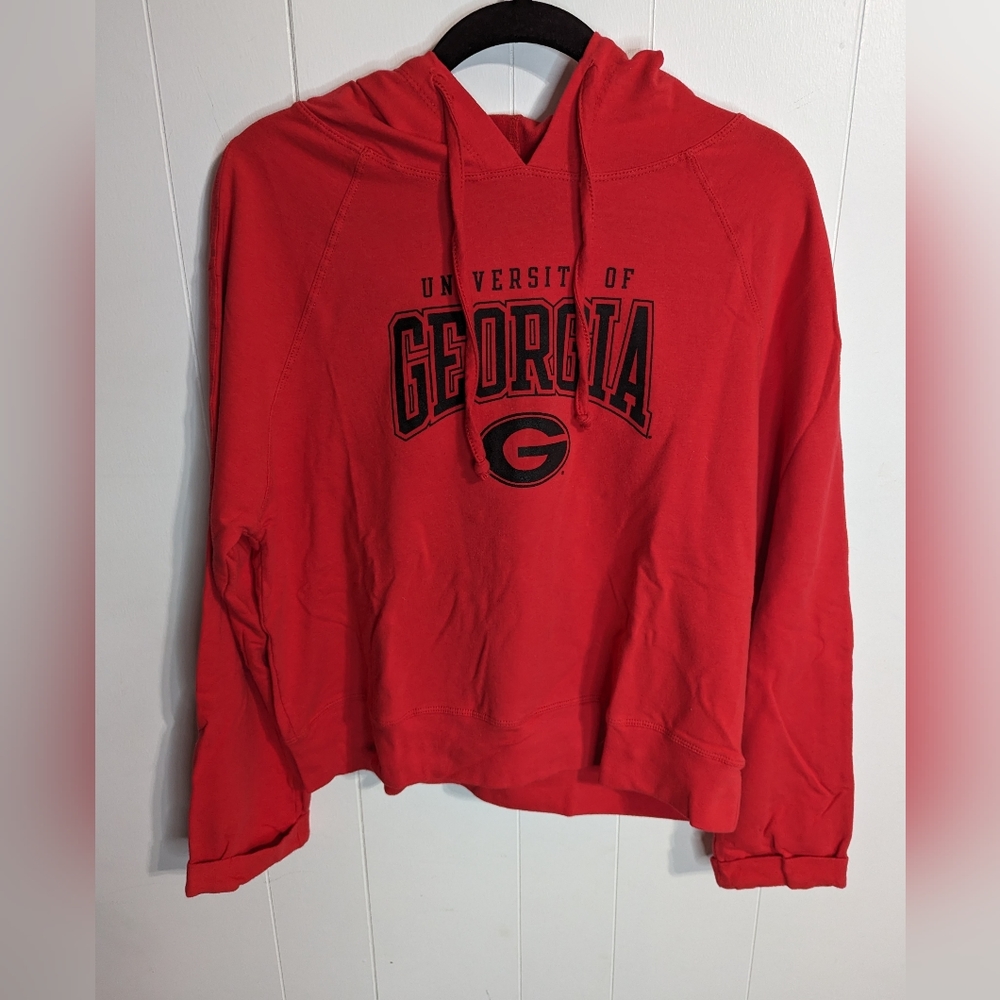 University of Georgia cropped hooded sweatshirt by Alta Gracia Apparel - size XL